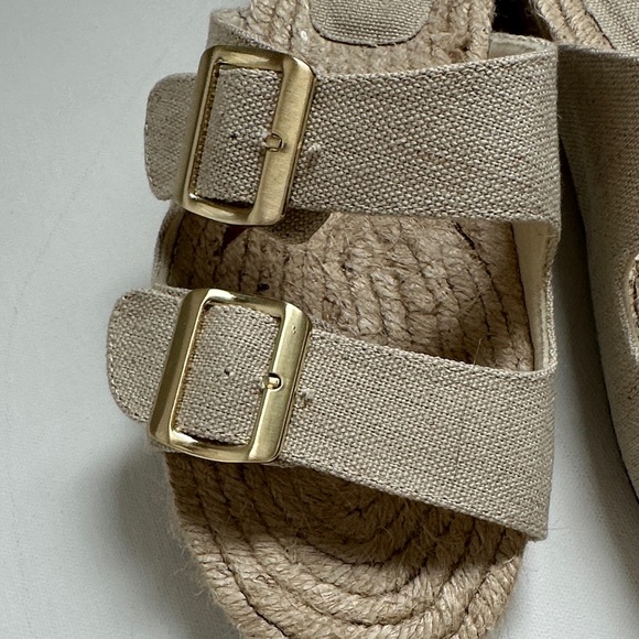 Beige Double Strap Sandals - Picture 3 of 13